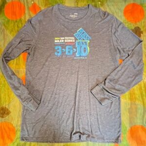 Indy 500 Mini Marathon 13.1 One America Mens L Long Sleeve Running Shirt 2024